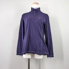 アダバット adabat ハイネック シャツ 40 L パープル 紫 ロゴ刺繍 ゴルフウェア スポーツ インナー ストレッチ 快適 上品 レディース