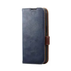 【新品】 エレコム iPhone 14 Pro ケース カバー 手帳型 耐衝撃 レザー ステッチ柄 マグネット開閉 カードポケット付き ストラップホール付き ネイビー PM-A22CPLFYNV 0