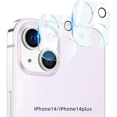 【新品】 【国産ガラス使用 2枚入り 】iPhone14 / iPhone14plus用 カメラフィルム 2眼レンズ保護 パンタタイプ フラッシュ穴に黒ゴムカメラカバー ラウンドエッジ加工 ケースに干渉しにくい 意匠良品(iPhone14 / iPhone 0