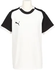 プーマ PUMA サッカー TEAMLIGA ゲームシャツ JR 子ども ジュニア キッズ フットサル Tシャツ 半袖 トップス ウェア 試合 練習 トレーニング 部活 クラブ活動  707339 04 PUMAWHITE-PUMABLA