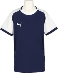 プーマ PUMA サッカー TEAMLIGA ゲームシャツ JR 子ども ジュニア キッズ フットサル Tシャツ 半袖 トップス ウェア 試合 練習 トレーニング 部活 クラブ活動  707339 06 PUMANAVY-PUMAWHIT