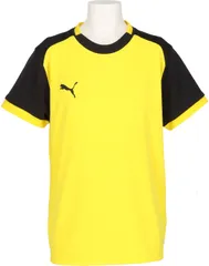 プーマ PUMA サッカー TEAMLIGA ゲームシャツ JR 子ども ジュニア キッズ フットサル Tシャツ 半袖 トップス ウェア 試合 練習 トレーニング 部活 クラブ活動  707339 07 FASTERYELLOW-PUMA
