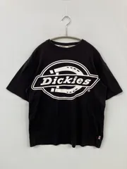 Dickies ディッキーズ Tシャツ/カットソー S ブラック 前面プリント ブランドロゴ 半袖 クルーネック(丸首) ミドル丈