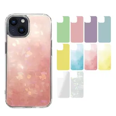 【新品】 【iPhone15スマホケース】スマホケース＋着せ替え インナーシート 10枚セット付き(くすみカラーライト系8色・ホロ・クリア) iPhoneクリアケース用（iPhone15) 0