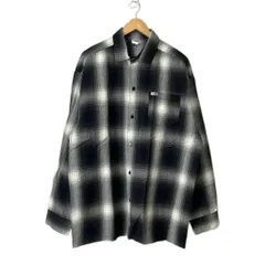 cal top キャルトップ オンブレチェックシャツ カジュアル 長袖 XL ブラック