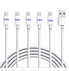 【新品】iPhone充電ケーブル ライトニングケーブル【 1.8M*5本セット】