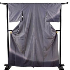 ① 紗袷 付下げ 黒紗に遠山 シンプル - メルカリ