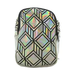 アディダスオリジナルス adidas originals 3Dミニバックパック シルバーカラー 幾何学模様 ホログラフィック ロゴ柄 /YJ ■GY06