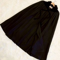 イヴサンローラン リヴゴーシュ☆フランス製☆ 襟付きマント*ロング丈 