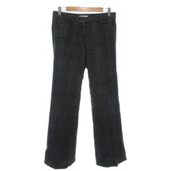 セオリーリュクス theory luxe パンツ スラックス 38 チェック柄 ストレート ダークグレー /AE ■GY06