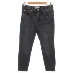 ザラ ZARA 美品 ジーンズ デニムパンツ 38 黒 ブラック ハイウエスト テーパード アンクル丈 /SJ ■GY06