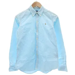 ラルフローレンスポーツ RALPH LAUREN SPORT ボタンダウンシャツ BD 8 長袖 ロゴ 刺繍 水色 ライトブルー /AE ■GY06