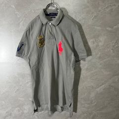 POLO RALPH LAUREN ポロ ラルフローレン カスタムスリムフィット ビッグポニー ポロ シャツ グレー M
