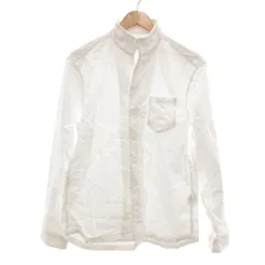 ニコルクラブフォーメン NICOLE CLUB FOR MEN シャツ オープンカラー 長袖 胸ポケット 50 白 ホワイト /YJ ■GY06