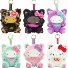ハローキティ ぬいぐるみ キーホルダー ぬいぐるみ サンリオ ヒョウ柄 レオパード ぬいぐるみ キーリング ぬい