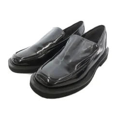 マルゥ ユナイテッドアローズ MARW UNITED ARROWS 美品 ローファー 25 黒 ブラック スクエアトゥ 厚底 モカシン縫い /NL ■GY06