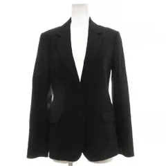 セオリー Theory テーラードジャケット ウール 0 小さいサイズ 黒 ブラック ノッチドラペル 長袖 2つボタン /SC ■GY06