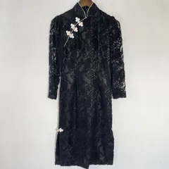 【美品】TOKYO ROSA  総レース シアー　チャイナドレス ワンピース 7AR S相当 ブラック　日本製　シースルー