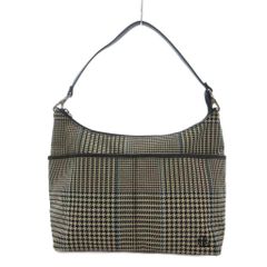 ローレンラルフローレン LAUREN RALPH LAUREN ホーボー型 ハンドバッグ ブラック ホワイト 千鳥格子柄 /UO ■GY12
