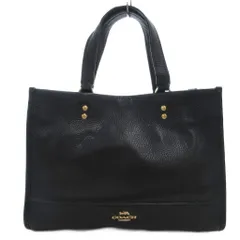 コーチ COACH ハンドバッグ ショルダー 2WAY レザー 黒 ブラック /UO ■GY12