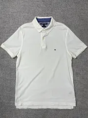 タミヒルフィガー 白 半袖 ポロTシャツ L