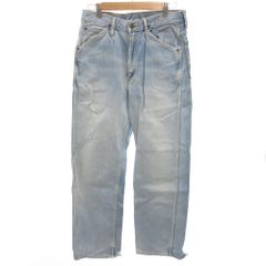 リー LEE ジーンズ デニムパンツ 32×33 水色 ライトブルー ダメージ加工 フルレングス E524-0469 /HW ■GY60