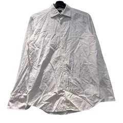 ピーエスポールスミス PS Paul Smith シャツ 長袖 ストライプ M 白 ホワイト ■GY61