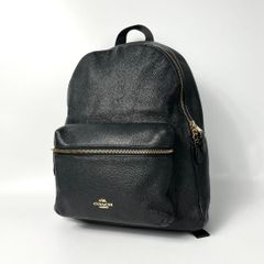 極美品 COACH コーチ リュック ブラック レザー シボ革 A4 PC - メルカリ