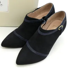 ピシェ アバハウス ブーティ スウェード シューズ 靴 ブランド レディース 37サイズ ネイビー PICHE ABAHOUSE 【中古】のサムネイル