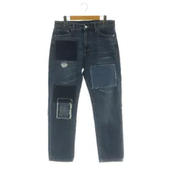 グローバルワーク GLOBAL WORK デニムパンツ ジーンズ テーパード ダメージ加工 M ブルー /MY ■OS ■GY66