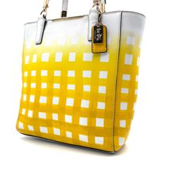 COACH y2k madhison gingham safarino leather mini totebag コーチ 型番30136 男女兼用 ストラップ付き トートバッグ