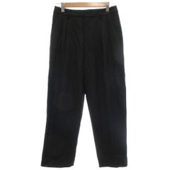 22オクトーブル 22 OCTOBRE パンツ ウール 36 ブラック 黒 プリーツ ベルトループ 長ズボン /SC ■GY60