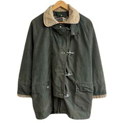 Fay ファイヤーマンジャケット ライナー付き 裏地チェック柄 襟コーデュロイ スナップボタン×金具 グリーン×ベージュ Sサイズ No.M932