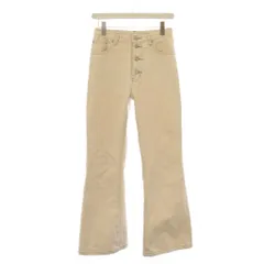 ムルーア MURUA デニムパンツ ジーンズ 2 ベージュ フレア ボタンフライ /BB ■ECC001