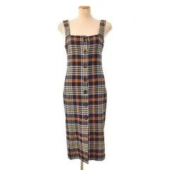 ザラウーマン ZARA WOMAN ジャンパースカート ワンピース チェック XS 黒 ブラック ■GY58