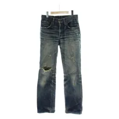 リーバイス Levi's デニム ジーンズ 29 ブルー ダメージ加工 ウォッシュ加工 長ズボン ストレート フルレングス /PP ■GY60