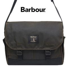 Barbour/ワックス ブリーフケース(OLV) - メルカリ
