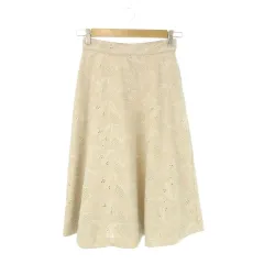 プロポーション ボディドレッシング PROPORTION BODY DRESSING 総レーススカート アイレットレース 2 ピンク カットワーク刺繍 花柄 透かし彫り ミディ丈 /CK60 ■ECC001