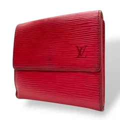 LOUIS VUITTON ルイヴィトン 三つ折り財布 エピ ポルトモネ ビエ カルト クレディ M63487 赤 レッド レザー M4