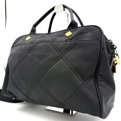 【美品】マリクレール 2WAYボストンバッグ 黒 ナイロン 斜めがけ  marie claire