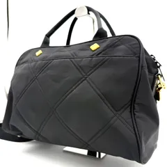 【美品】マリクレール 2WAYボストンバッグ 黒 ナイロン 斜めがけ  marie claire