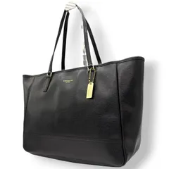 【ほぼ新品】コーチ COACH トートバッグ ブラック 黒 PVC レザー A4サイズ収納可 肩掛け可 ワンショルダー 自立可 ビジネス 通勤 通学 レディース 鞄 カバン 大容量 軽量 ゴールド金具 エレガント クラシック 美品 23576 s15