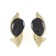 K18YG オニキス ピアス