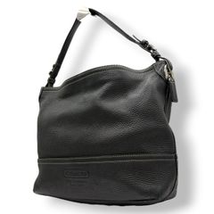 【極美品】コーチ COACH トートバッグ ショルダーバッグ ワンショルダー ペブルドレザー 本革 シボ革 ブラック 黒 シルバー金具 自立可 クラシック エレガント ヴィンテージ 鞄 カバン レディース 上品 高級 お出かけ デイリー s21