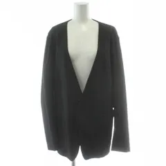 アダムエロペ Adam et Rope' ジャケット L 黒 ブラック ノーカラー 長袖 無地 /PP ■GY60