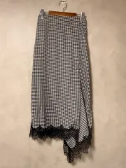 ウエスト後ろゴム シャーリング ロング丈スカート