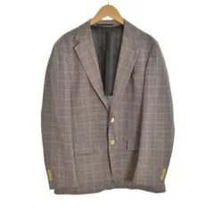 ユナイテッドアローズ A DAY IN THE LIFE UNITED ARROWS テーラードジャケット 上着 センターボタン チェック柄 総柄 M 灰色 グレー 黒 ブラック 6122-699-0133 ■ECC001