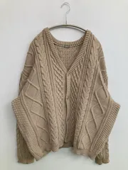 relume レリューム カーディガン/ボレロ L ベージュ 無地 ミドル丈 長袖