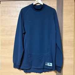 [9]  NIKE ナイキ 長袖Tシャツ スポーツウェア ネイビー XL ドライフィット ランニング トレーニング インナー メッシュ メンズ 古着 人気