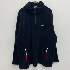 Tommy Jeans トミージーンズ ハーフジップフリース ビッグサイズ ブラック【メンズXL】